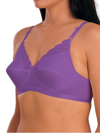 Soft Lace Self Print Angelform Bra for Party Wear at best price in